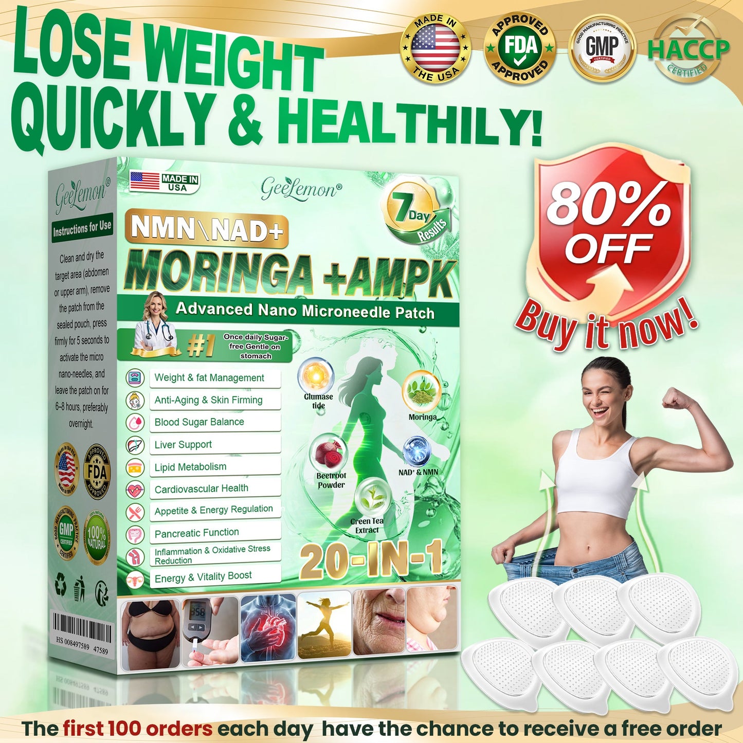 💥Buy 5, Get 5 FREE | 𝐆𝐞𝐞𝐋𝐞𝐦𝐨𝐧® 𝐍𝑴𝑵 × 𝐌𝐨𝐫𝐢𝐧𝐠𝐚 · 𝑨𝑴𝑷𝑲 𝟏𝟎-𝐢𝐧-𝟏 𝐀𝐝𝐯𝐚𝐧𝐜𝐞𝐝 𝐍𝐚𝐧𝐨 𝐌𝐢𝐜𝐫𝐨𝐧𝐞𝐞𝐝𝐥𝐞 𝐏𝐚𝐭𝐜𝐡 — 🇺🇸(𝐉𝐮𝐬𝐭 𝐨𝐧𝐜𝐞 𝐚 𝐝𝐚𝐲, 𝐯𝐢𝐬𝐢𝐛𝐥𝐞 𝐜𝐡𝐚𝐧𝐠𝐞𝐬 𝐢𝐧 𝟕 𝐝𝐚𝐲𝐬）𝘽𝙚𝙧𝙗𝙚𝙧𝙞𝙣𝙚 + 𝙈𝙤𝙧𝙞𝙣𝙜𝙖 𝙁𝙤𝙧𝙢𝙪𝙡𝙖 ✅ 𝐅𝐨𝐫 𝐨𝐛𝐞𝐬𝐢𝐭𝐲, 𝗟𝗼𝗼𝘀𝗲 𝘀𝗸𝗶𝗻,𝐝𝐢𝐚𝐛𝐞𝐭𝐞𝐬, 𝐬𝐥𝐞𝐞𝐩 𝐚𝐩𝐧𝐞𝐚, 𝐣𝐨𝐢𝐧𝐭 𝐢𝐬𝐬𝐮𝐞𝐬, 𝐚𝐧𝐝 𝐦𝐨𝐫𝐞 💥