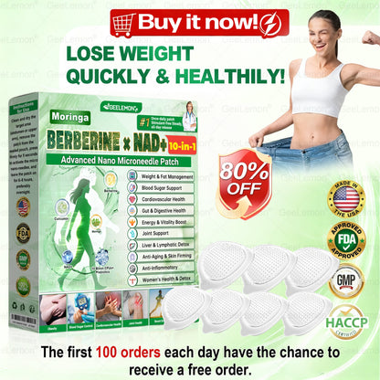 🇺🇸𝐆𝐞𝐞𝐋𝐞𝐦𝐨𝐧® 𝐌𝐨𝐫𝐢𝗻𝗴𝗮 · 𝐁𝐞𝐫𝐛𝗲𝗿𝗶𝗻𝗲 × 𝗡𝗔𝗗+ 𝟏𝟎 𝐢𝐧 𝟏 𝐀𝐝𝐯𝐚𝐧𝐜𝐞𝐝 𝗡𝗮𝗻𝗼 𝗠𝗶𝗰𝗿𝗼𝗻𝐞𝐞𝐝𝐥𝐞 𝐏𝐚𝐭𝗰𝗵👩‍⚕️👩‍⚕️(Just once a day, visible changes in 7 days) ✅ For obesity, loose skin, diabetes, and more.
