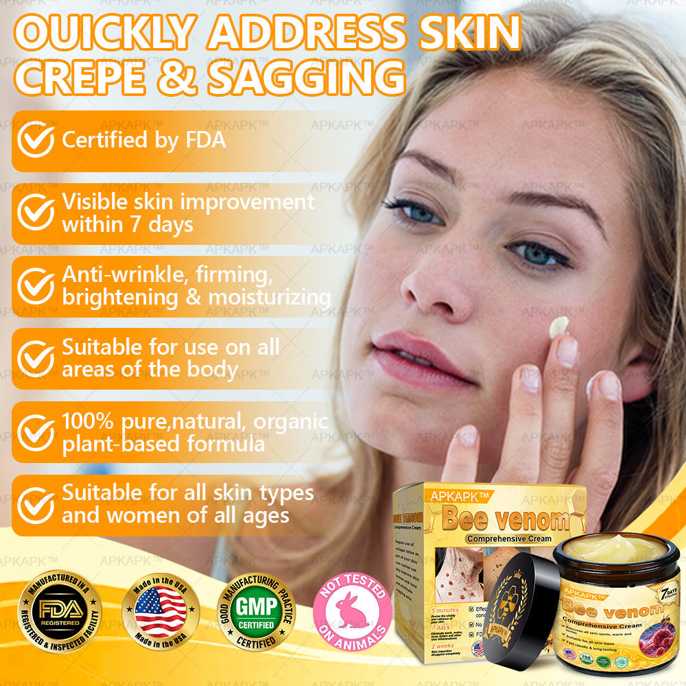 ✨✨ APKAPK® Bee venom Comprehensive Cream 🔥 Sagging Skin, Fine Lines, Loss of Firmness, Flat Bust, Drooping Hips, and More