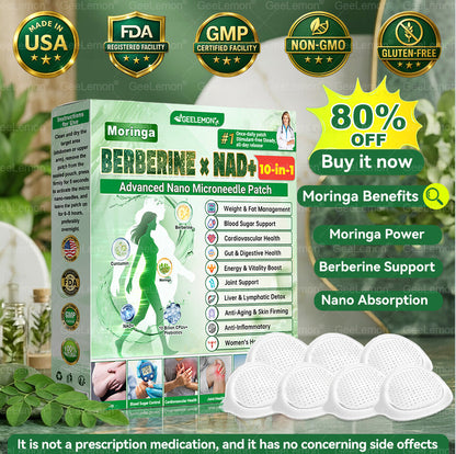 🇺🇸𝐆𝐞𝐞𝐋𝐞𝐦𝐨𝐧® 𝐌𝐨𝐫𝐢𝗻𝗴𝗮 · 𝐁𝐞𝐫𝐛𝗲𝗿𝗶𝗻𝗲 × 𝗡𝗔𝗗+ 𝟏𝟎 𝐢𝐧 𝟏 𝐀𝐝𝐯𝐚𝐧𝐜𝐞𝐝 𝗡𝗮𝗻𝗼 𝗠𝗶𝗰𝗿𝗼𝗻𝐞𝐞𝐝𝐥𝐞 𝐏𝐚𝐭𝗰𝗵👩‍⚕️👩‍⚕️(Just once a day, visible changes in 7 days) ✅ For obesity, loose skin, diabetes, and more.